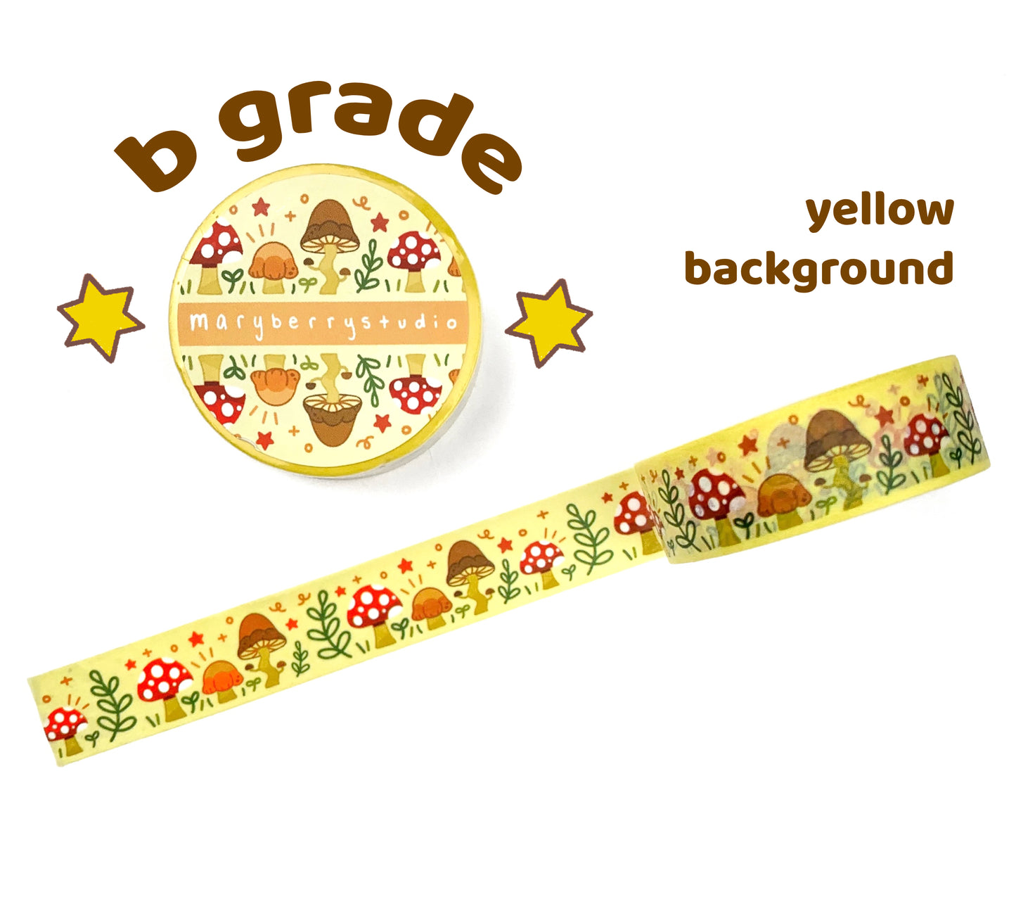 B Grade Mushroom Forest Washi Tape