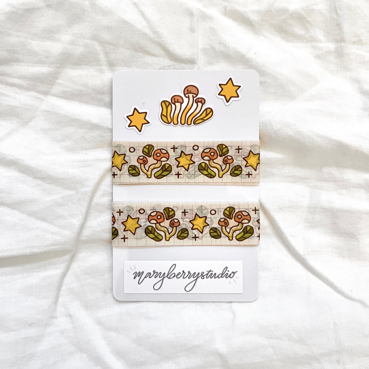 Mushroom Stars Washi Tape Sample Card