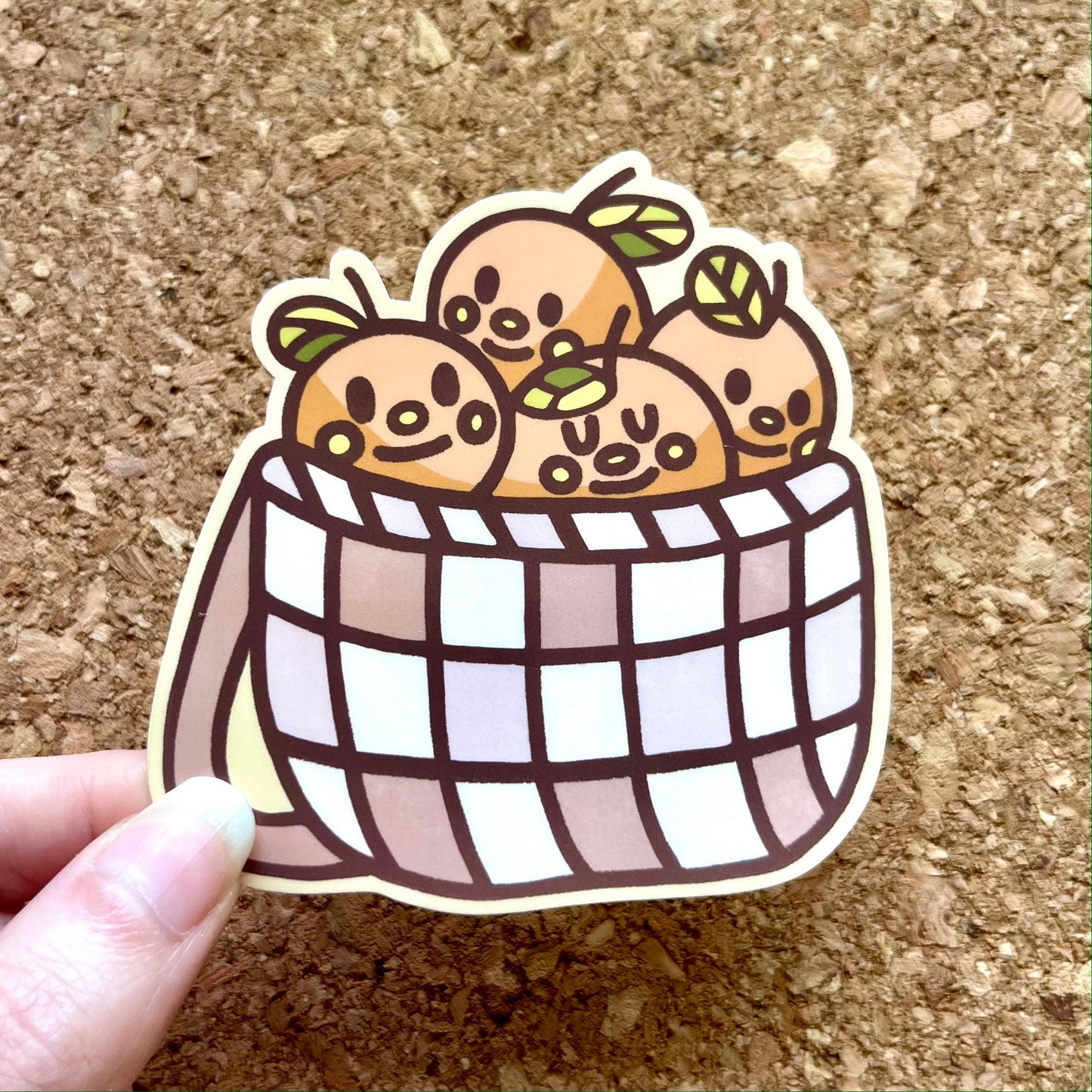 Basket of Orange Boys Vinyl Sticker