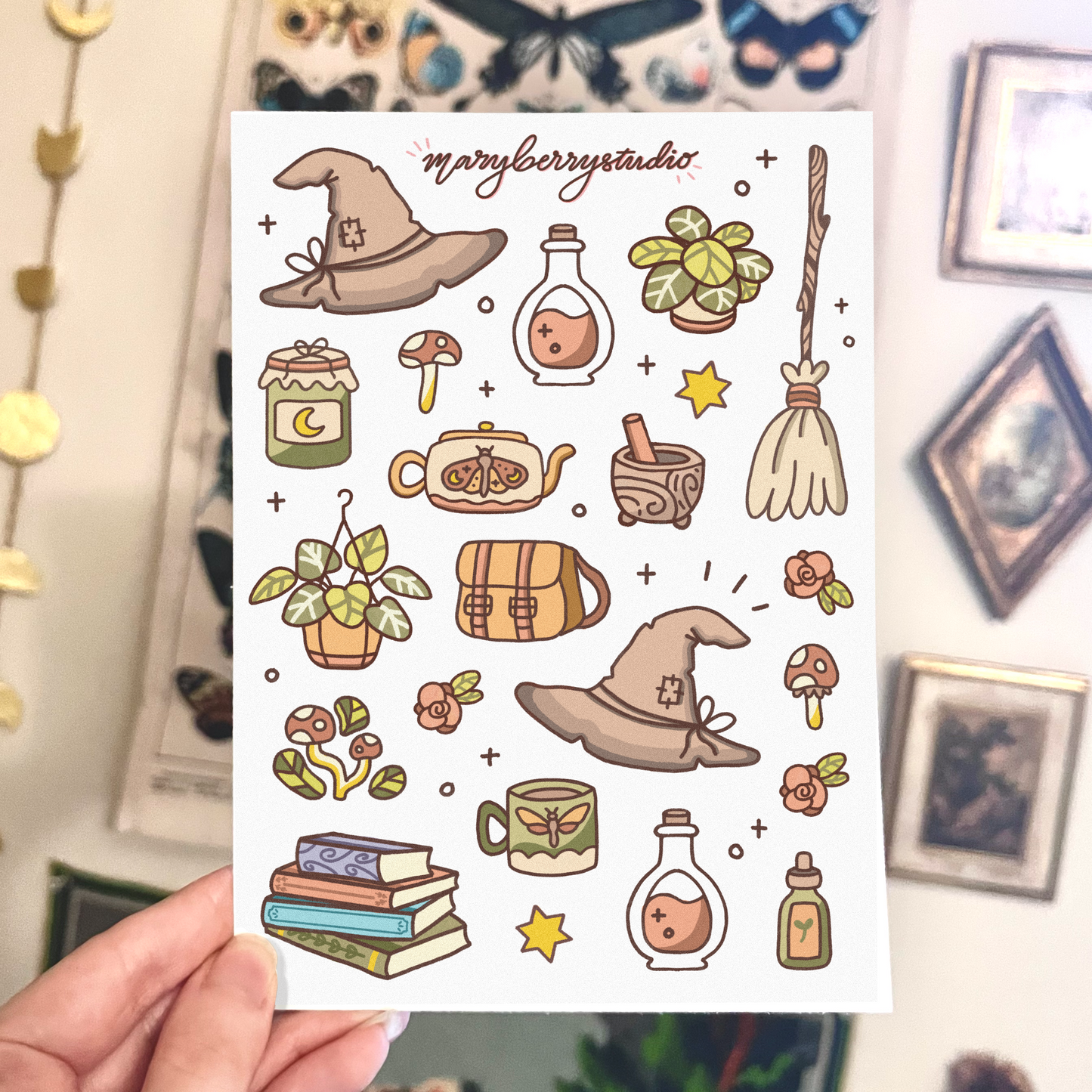 Green Witch Sticker Sheet