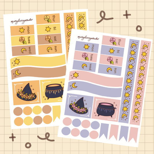 Witchy Hobonichi Weeks Sticker Kit