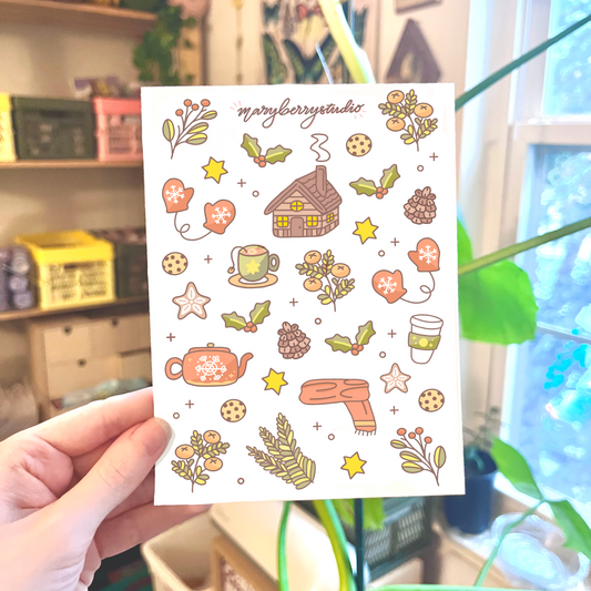 Autumn Washi Tape A6 Sticker Sheet – Postix Sticker Club