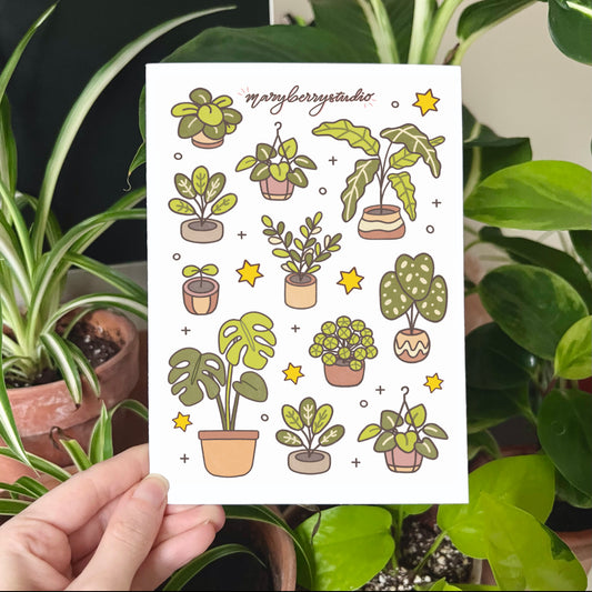House Plants Sticker Sheet