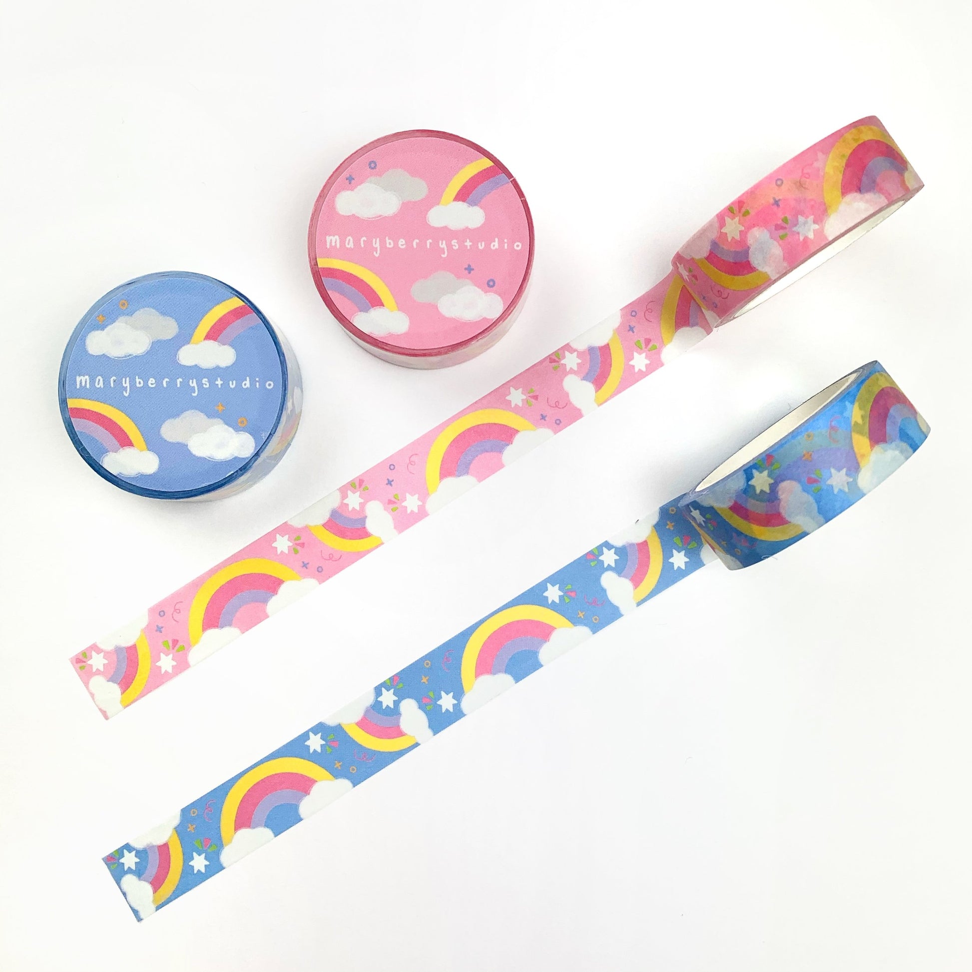 Washi Tape Set with Full Rainbow Of Pastel Colors – Sprocket Printers