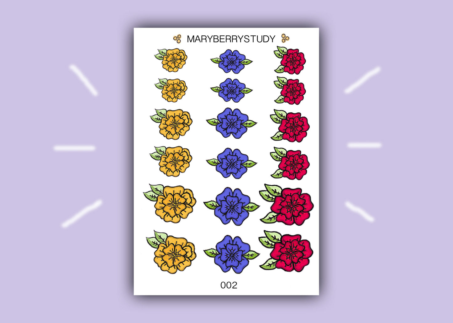 Primary Flower Stickers
