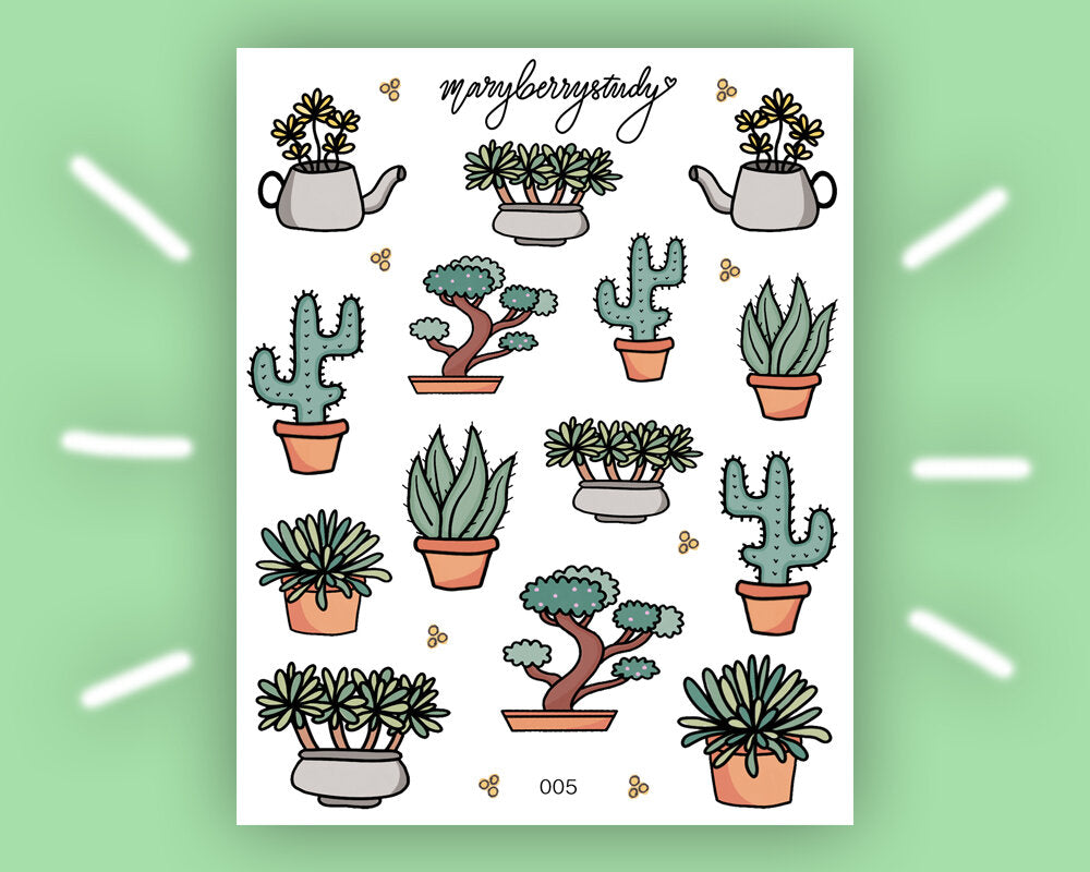 Succulent Sticker Sheet