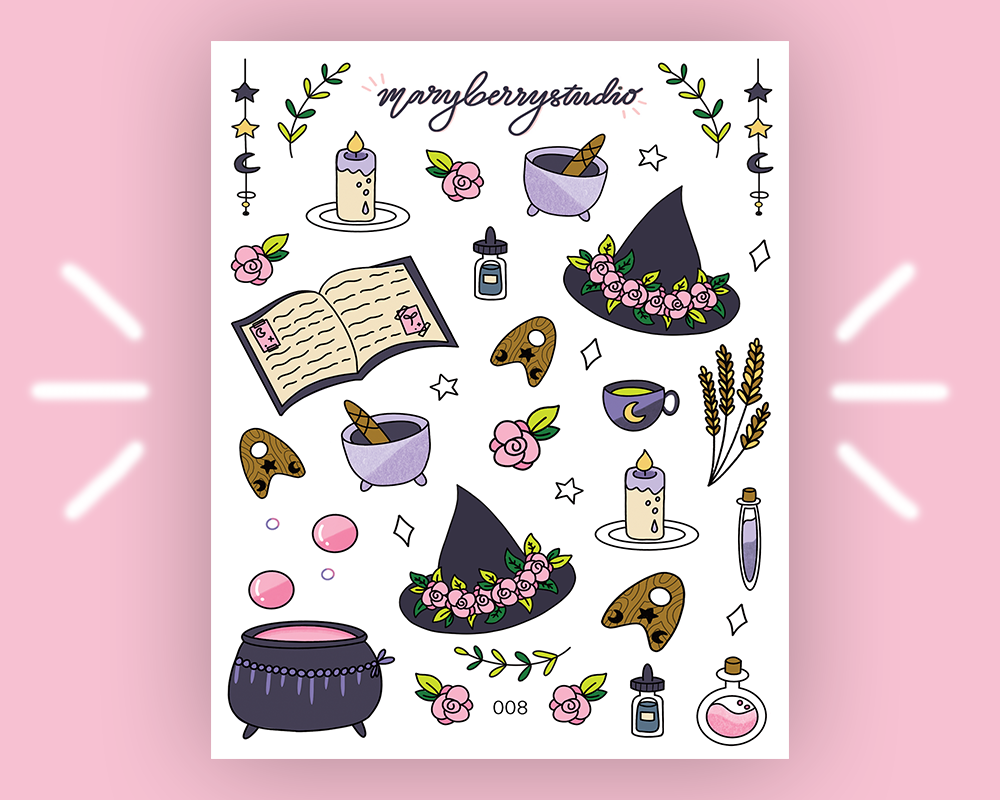 Enchanted Spells Sticker Sheet